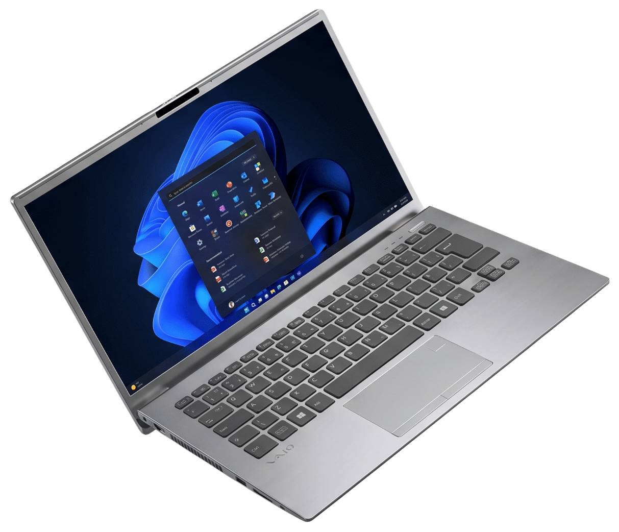 VAIO Pro BK AI PC com acabamento em alumínio.